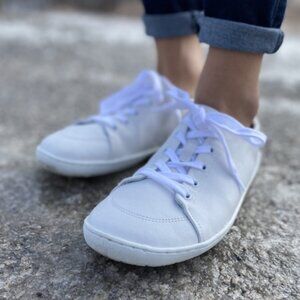 Mukishoes Raw genuine leather cloud women’s barefoot minimalist white shoes